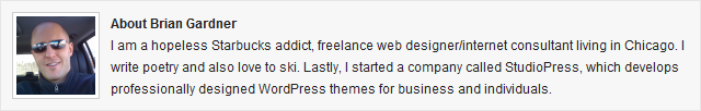 StudioPress Theme Author Box
