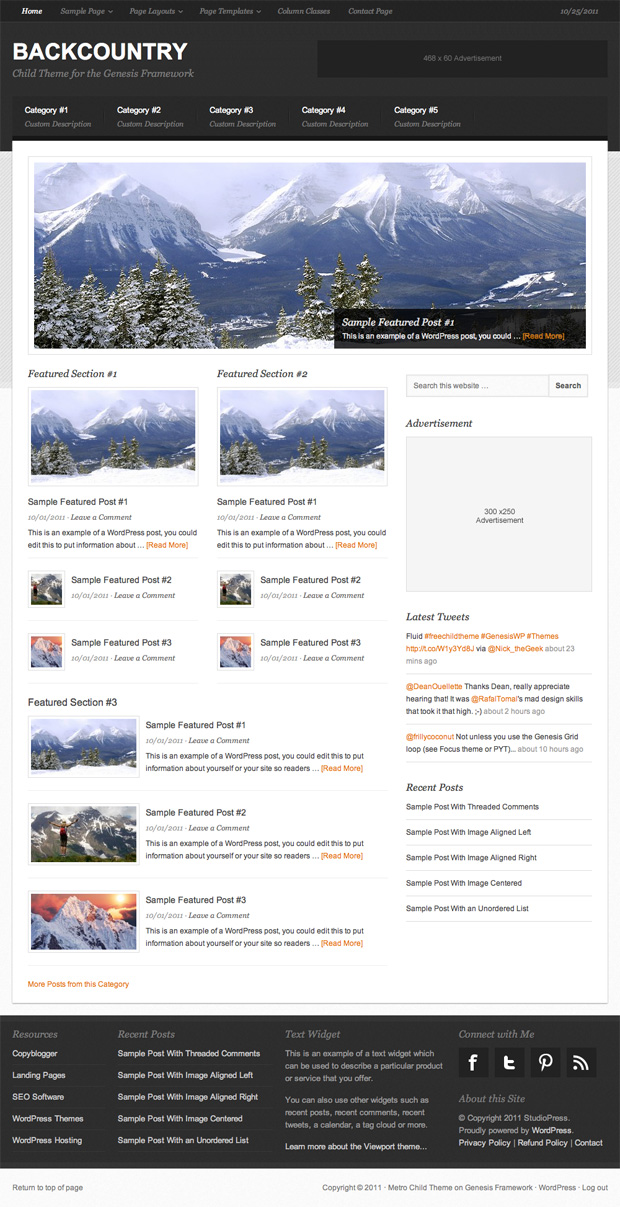 Backcountry Child Theme