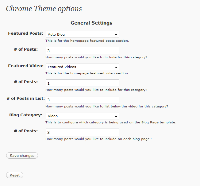 Chrome WordPress Theme