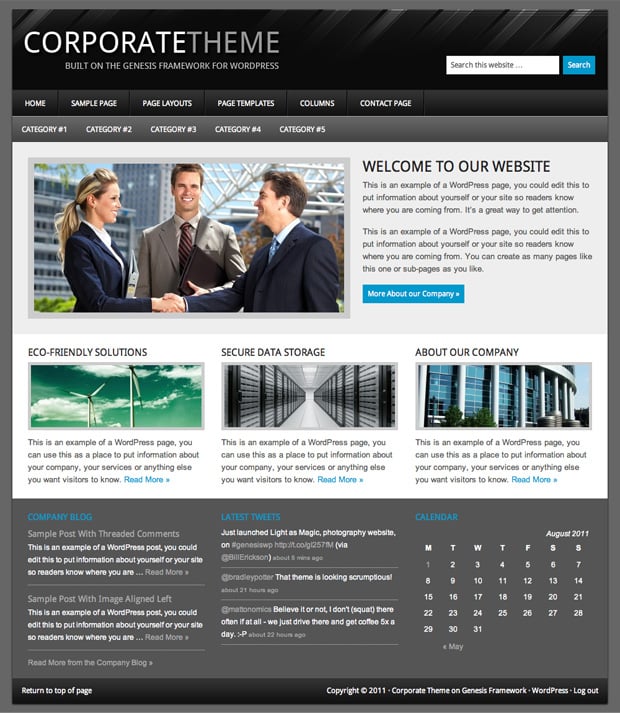 Corporate Child Theme