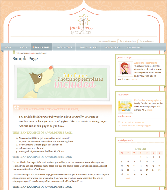 Family Tree Child Theme