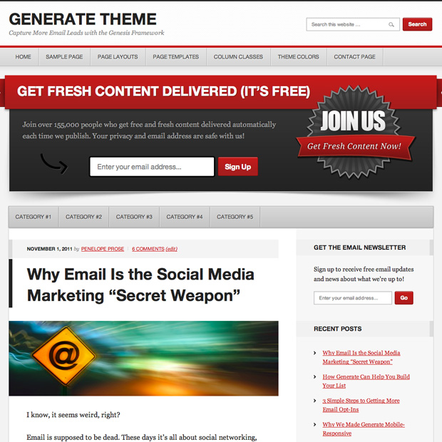 Generate Child Theme