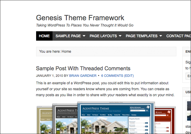 Genesis theme framework default background