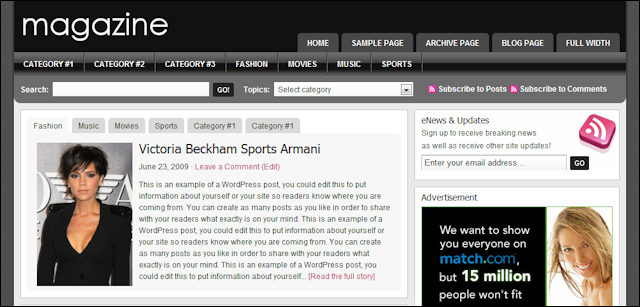Magazine theme by StudioPress