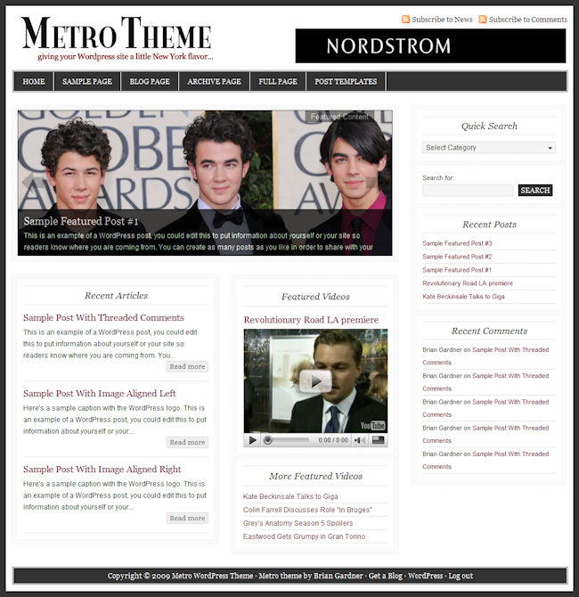 Metro WordPress Theme