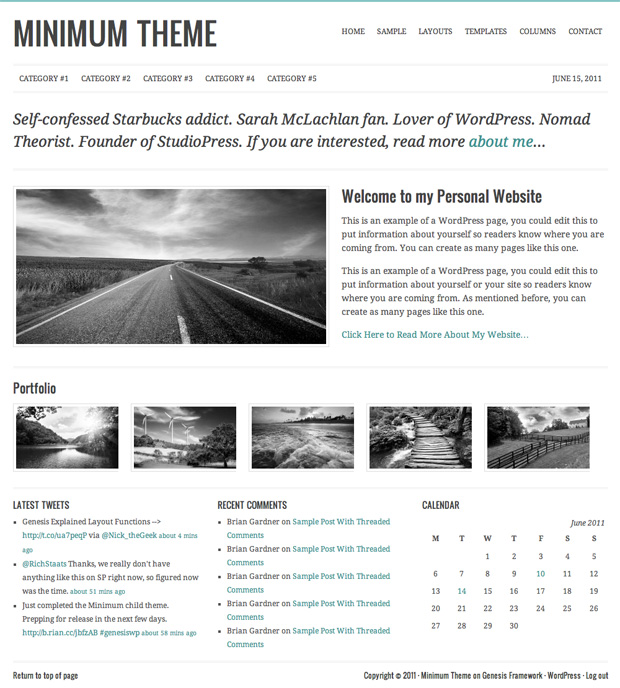 Minimum Child Theme