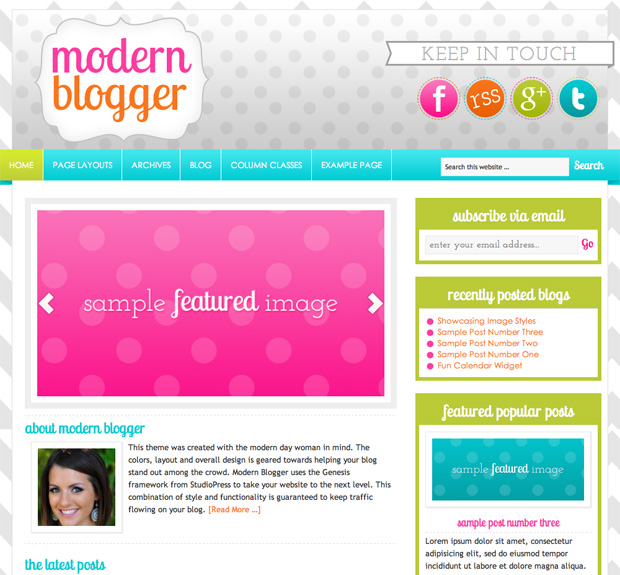 Modern Blogger Child Theme