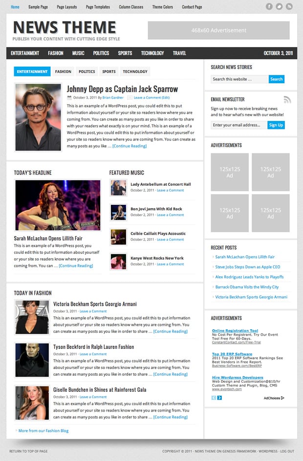 News Child Theme