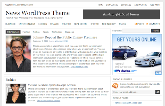 News theme by StudioPress