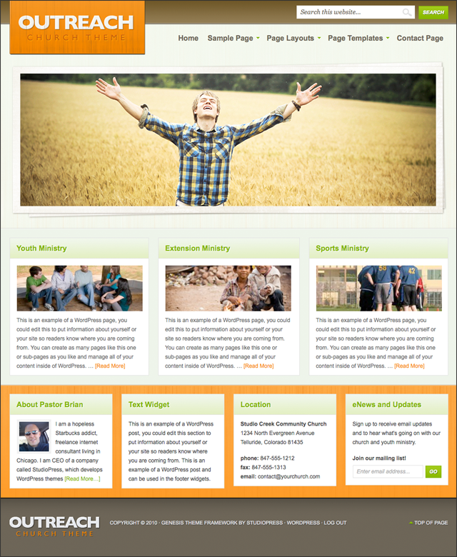 StudioPress Outreach cms wordpress theme