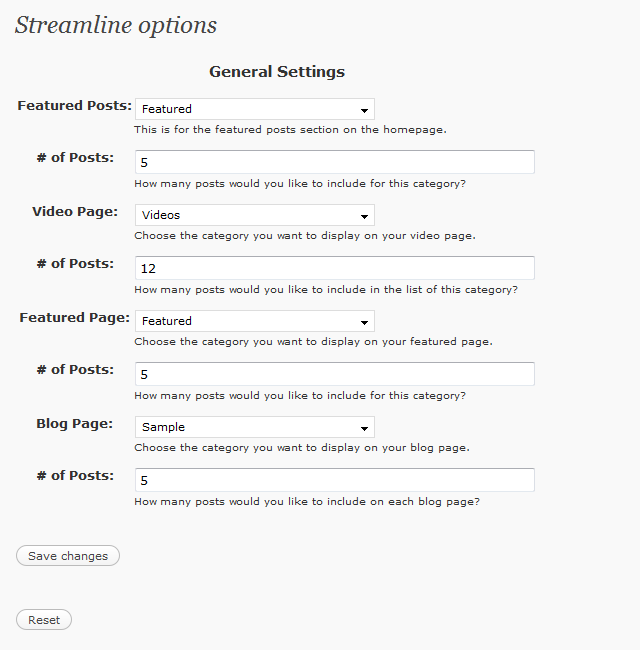 Streamline WordPress Theme