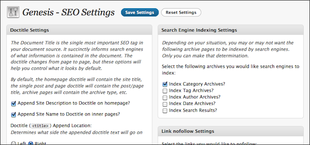 AgentPress SEO Settings