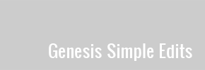 Genesis Simple Edits Plugin