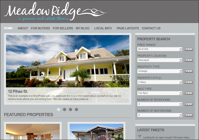 Meadow Ridge Child Theme for Genesis Framework