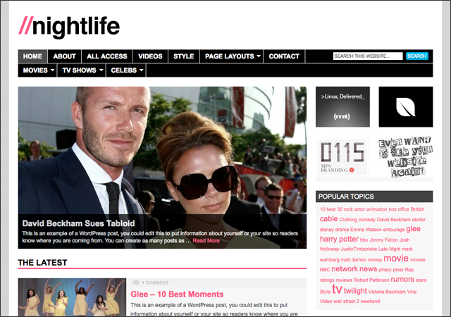 Nightlife Child Theme for Genesis Framework