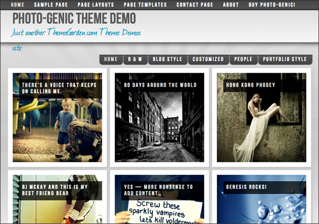 Photo-Genic Child Theme for Genesis Framework