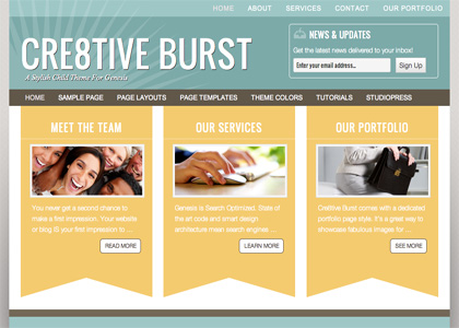 StudioPress Cre8tive Burst Child Theme