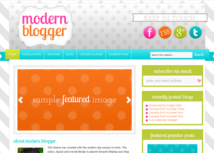 Modern Blogger Child Theme