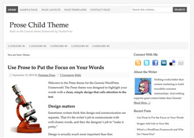 Prose Child Theme