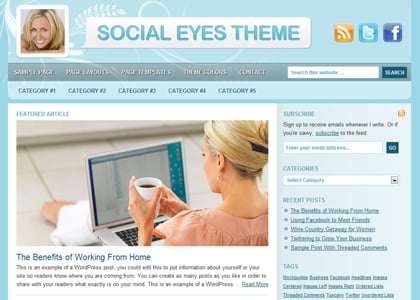 Social Eyes Child Theme