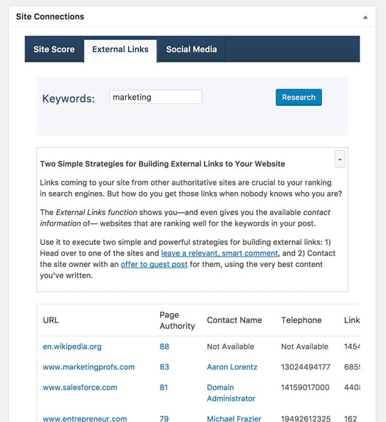 Built-in Influencer Outreach Tools