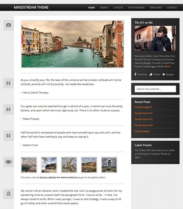 Mindstream Child Theme