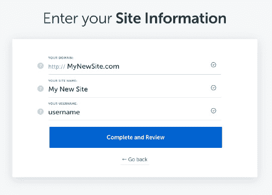 Set up your new site