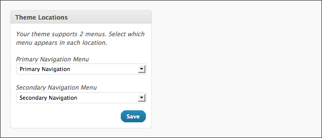 Genesis Theme Framework Custom Menu Locations