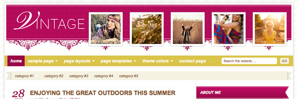 image of the Vintage theme for WordPress