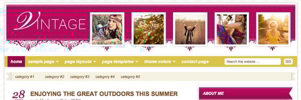 image of the Vintage theme for WordPress