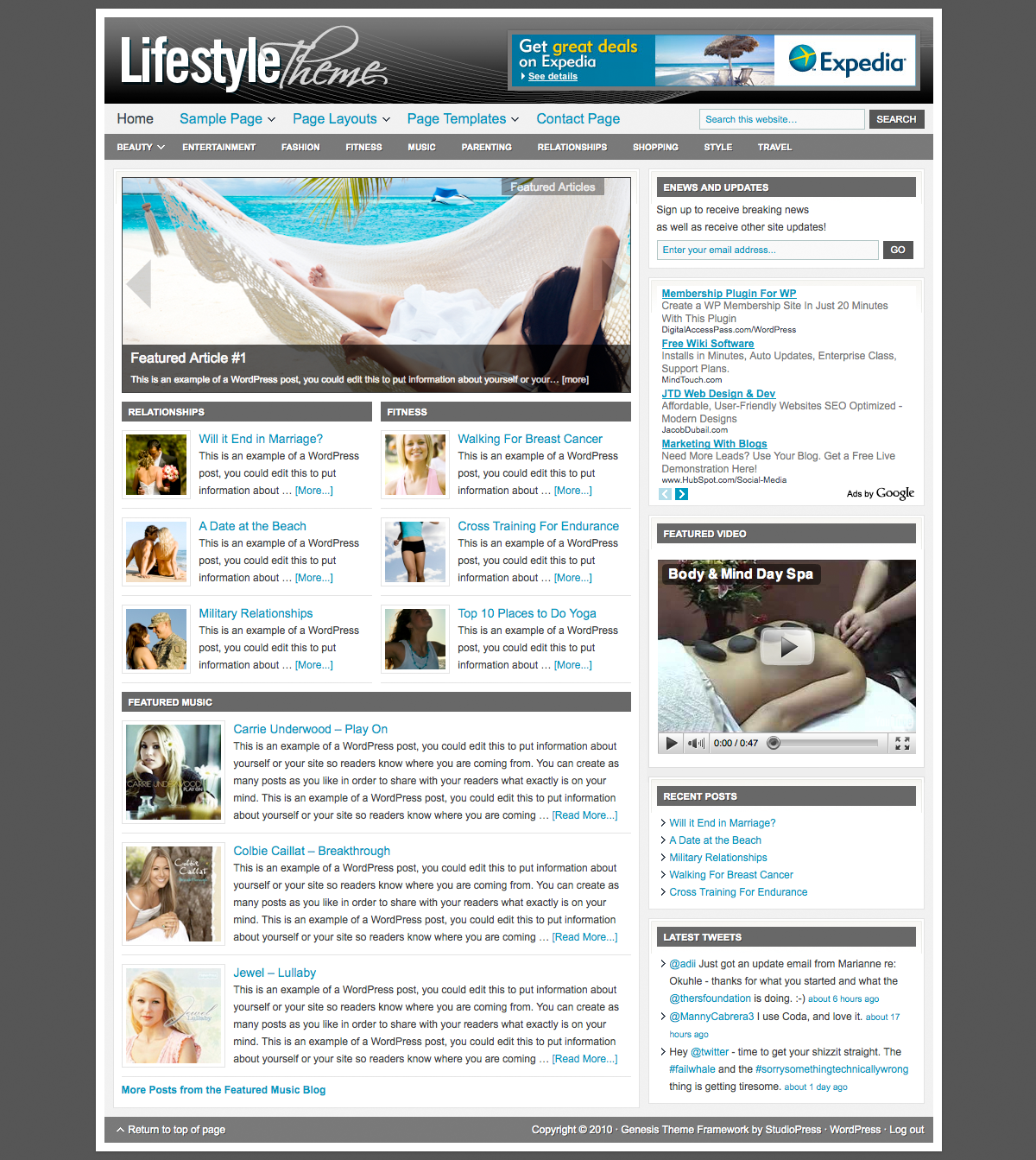 Another site using StudioPress Lifestyle WordPress Theme