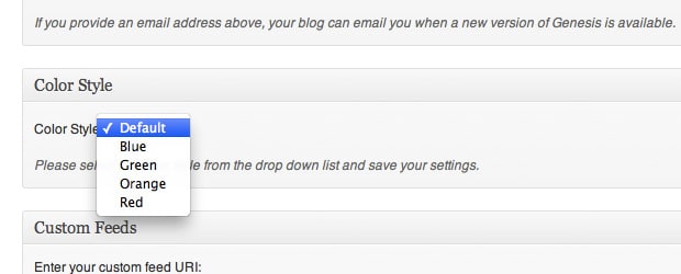 Genesis Color Style Options