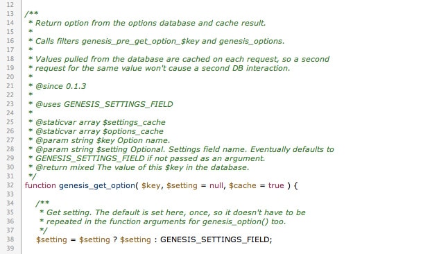 Genesis Inline Documentation