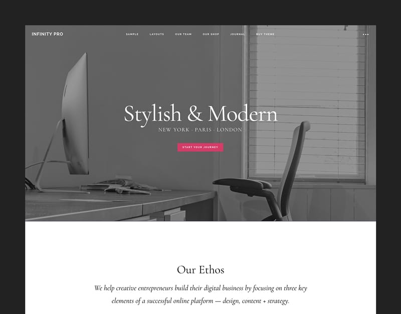 Infinity Pro: a Beautiful & Stylish Ecommerce Business Theme for WordPress